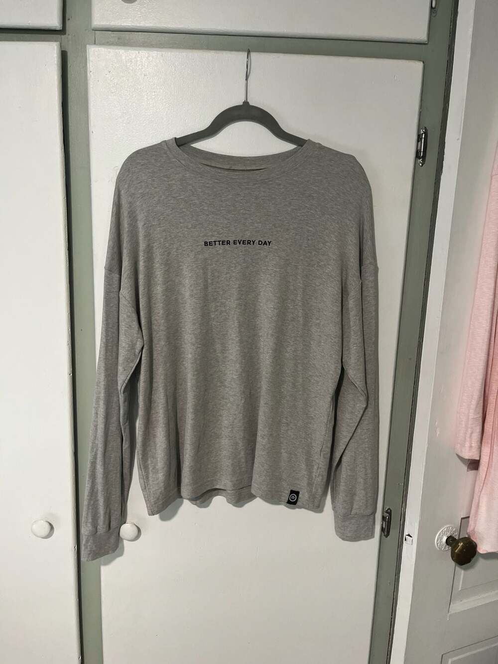 Better Every Day Grey Long Sleeve Graphic Tee
